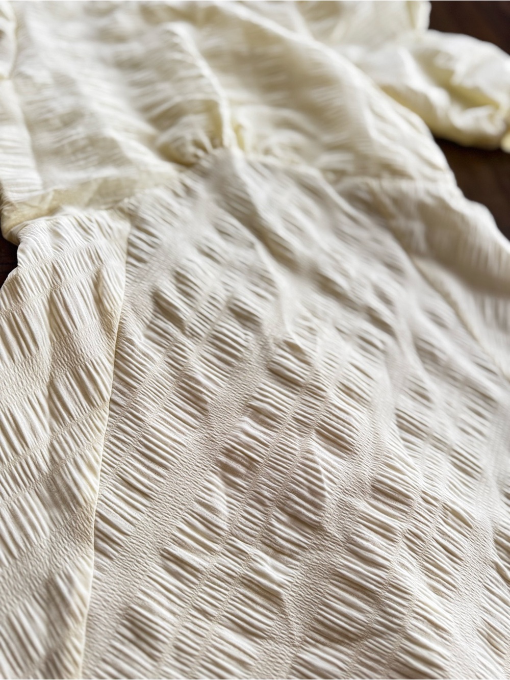 En Saison butter Yellow Textured Mini Dress - Picture 9 of 10